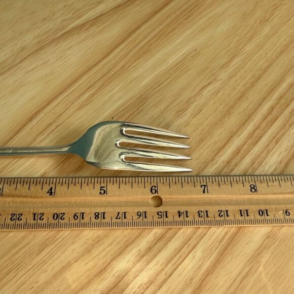 Oneida Evening Star Salad Forks Set Of 6 1950s Floral Pattern 6.75" Silver Plate - Picture 10 of 10